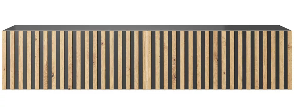 TV spintelė Telire, juoda/artisan ąžuolo