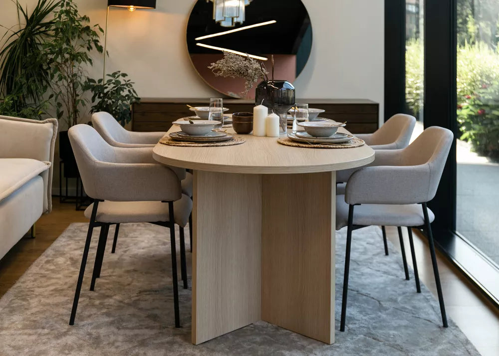 Apmokama kėdė su porankiais Azhai pilkai-smėlio spalvos