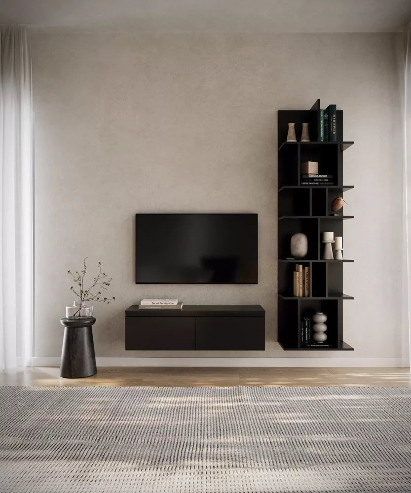 Pakabinama TV spintelė Bemmi, juoda