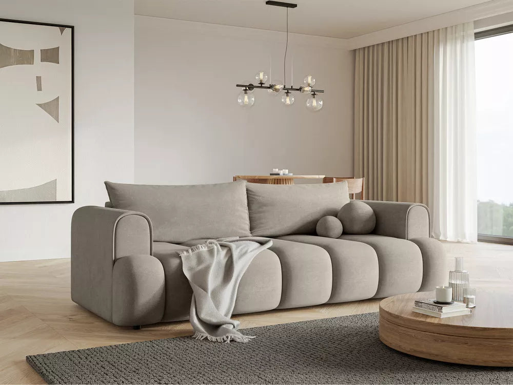 Trivietė sofa Dandelino, pilka