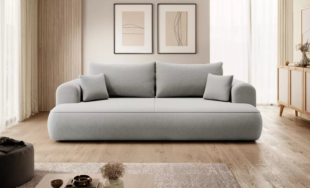Trivietė sofa Ovo, pilka