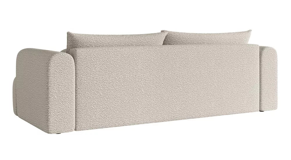 Trivietė sofa su miegojimo funkcija Dandelino, kreminė