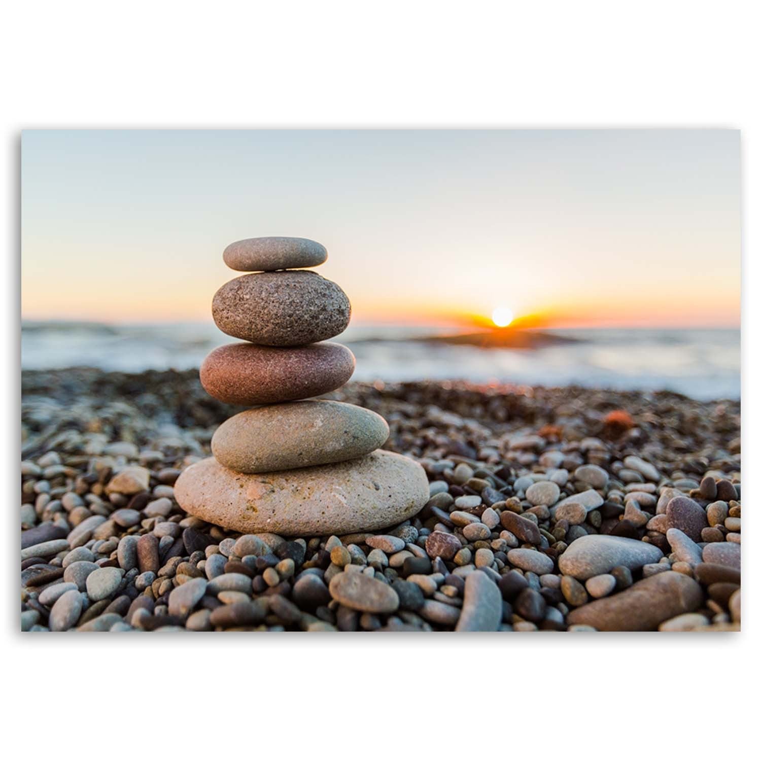 Paveikslas Ant Drobės, Zen Stones paplūdimyje