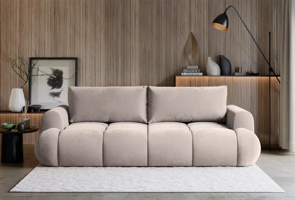 Trivietė sofa Ombo Doce, pilkai smėlinė