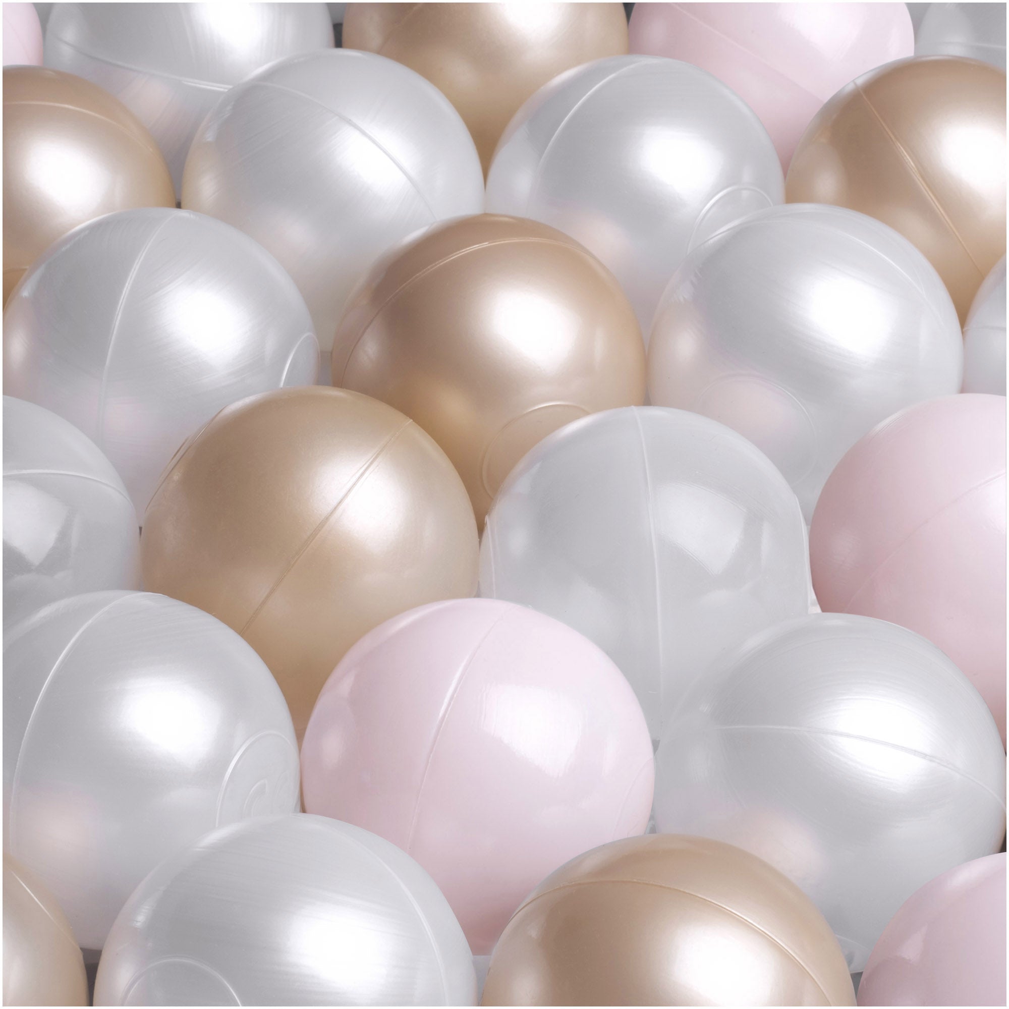 Kamuoliukų baseinas Plush Nest 95×30 cm, šviesiai rožinė, premium velvetas, 300 kamuoliukų