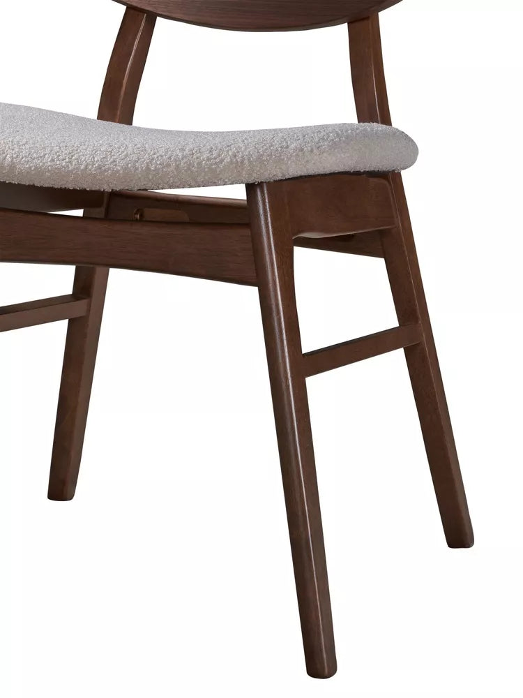 Medinė kėdė Diates riešutmedžio/kremas