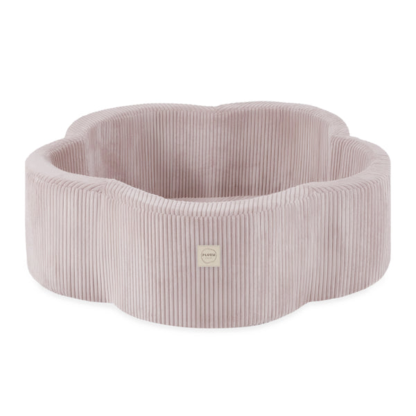 Kamuoliukų baseinas Plush Nest 95×30 cm, šviesiai rožinė, premium velvetas