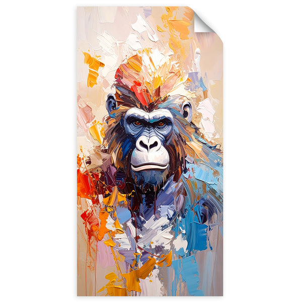 Lipni plakatas, Spalvingi Gorilla abstraktūs dažai