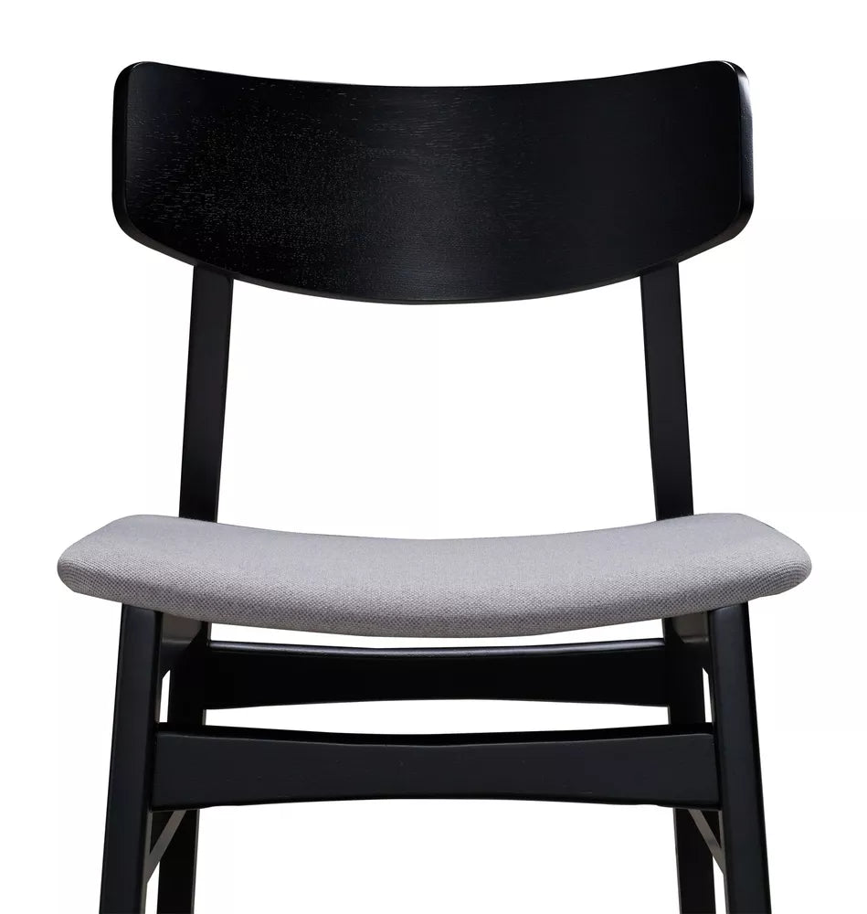 Medinė kėdė Paraves ąžuolo juoda/šviesiai pilka