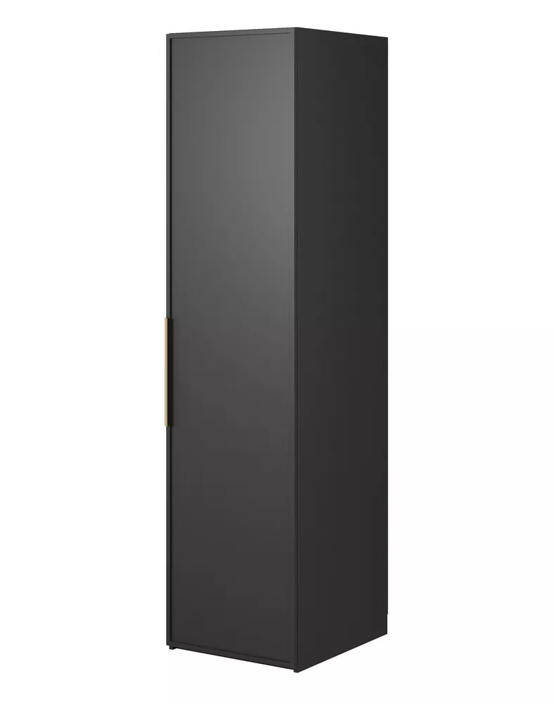 Vienų durų spinta Frame, juoda