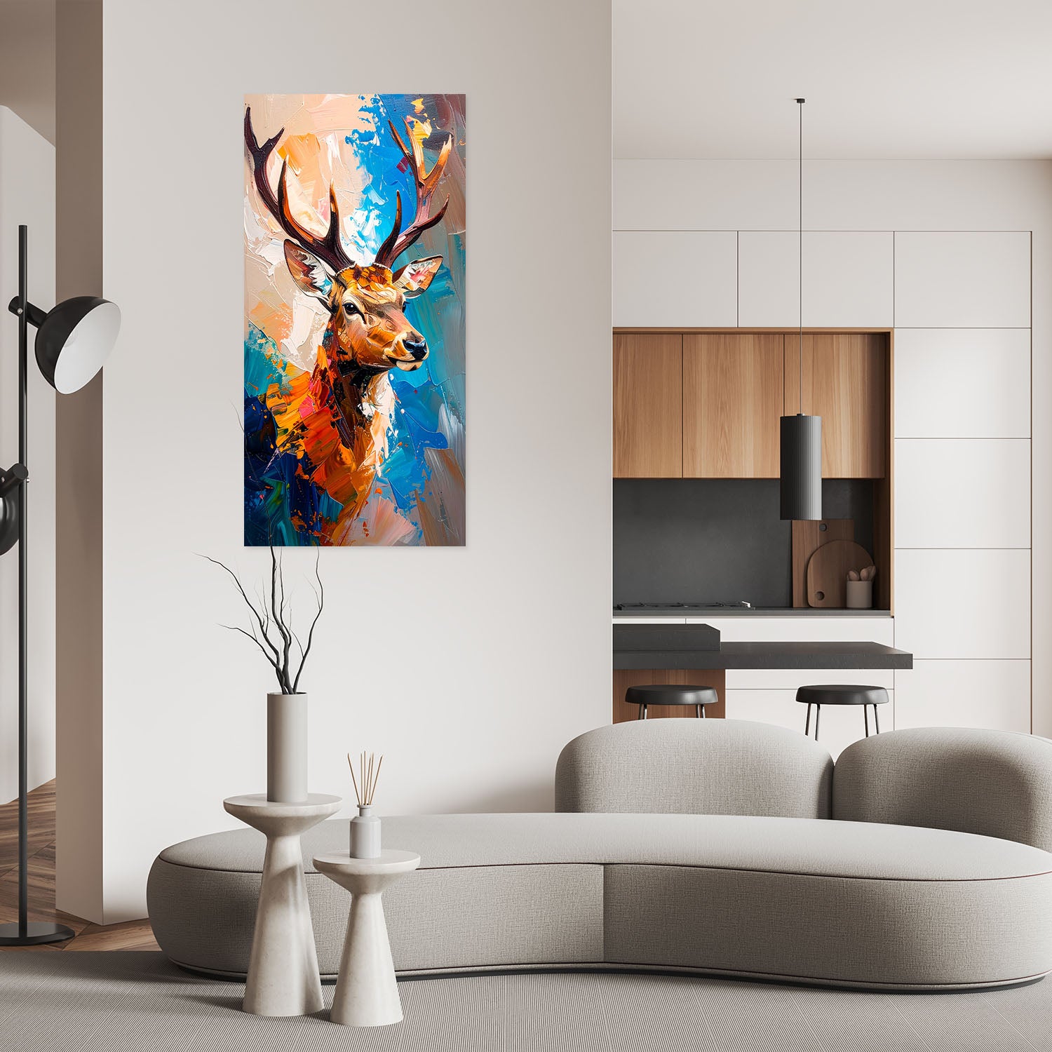 Klijuojamas plakatas, Deer Nature imitaciniai dažai