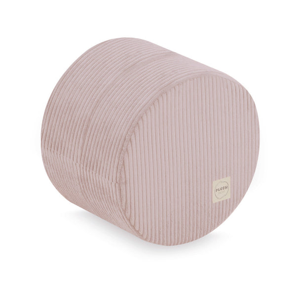 Apvalus pufas Plush Nest 40×30 cm, šviesiai rožinė, premium velvetas