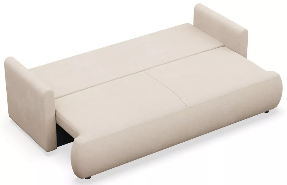 Trivietė sofa Ovo mini, kreminė