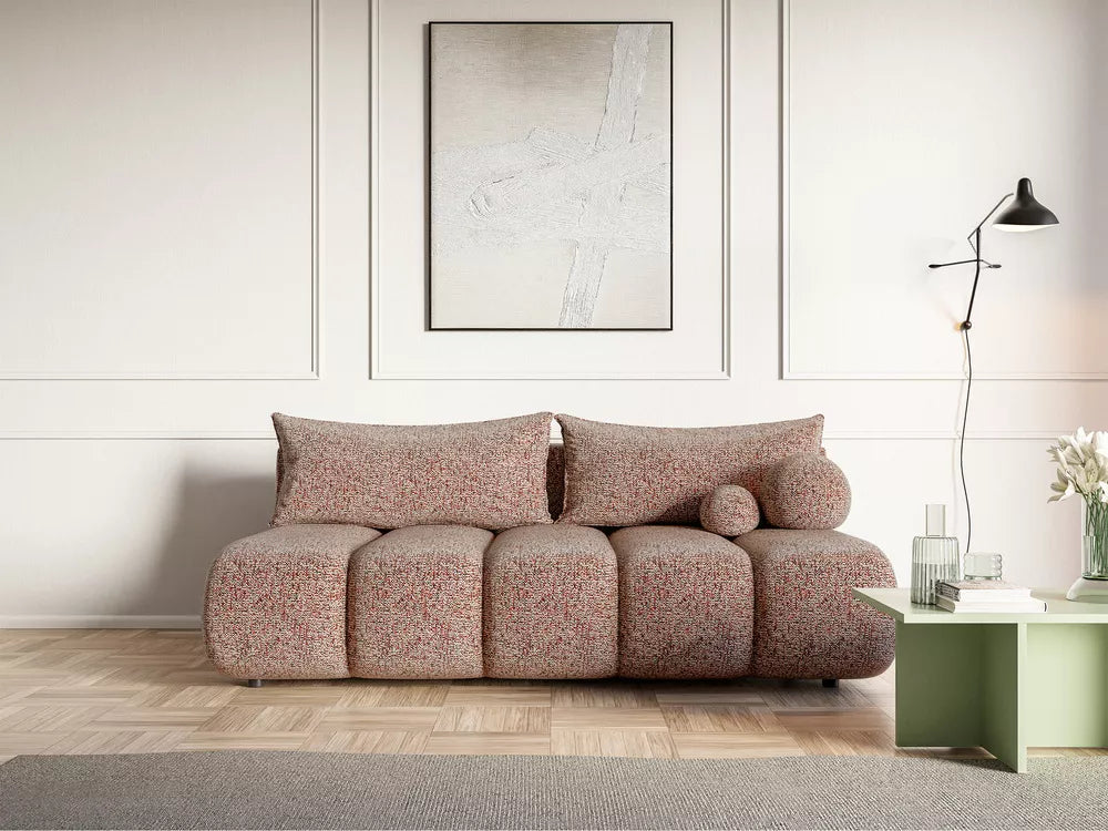 Tritvietė sofa Dandelino Mini, šviesiai rožinė