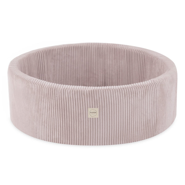 Kamuoliukų baseinas Plush Nest 90×30 cm, šviesiai rožinė, storas velvetas