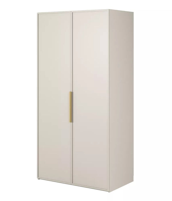 Dviejų durų spinta Frame, pilkai smėlinė