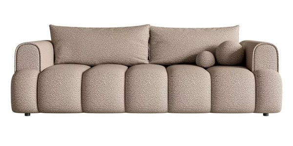 Trivietė sofa su miegojimo funkcija Dandelino, šviesiai ruda