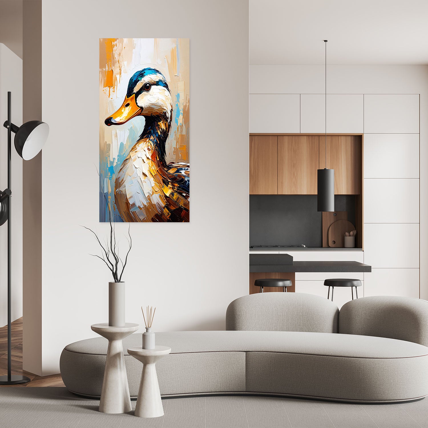Klijuojamas plakatas, Spalvingų Duck aliejinių dažų efektas