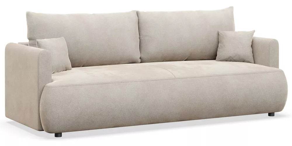 Trivietė sofa Ovo mini, kreminė