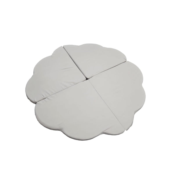 Gėlės formos kilimėlis Plush Nest 160×160×5 cm, pilka