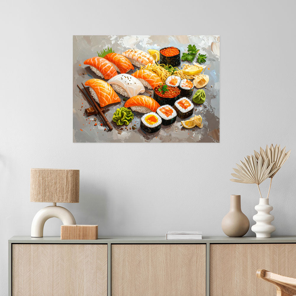 Klijuojamas plakatas, Sushi maistas