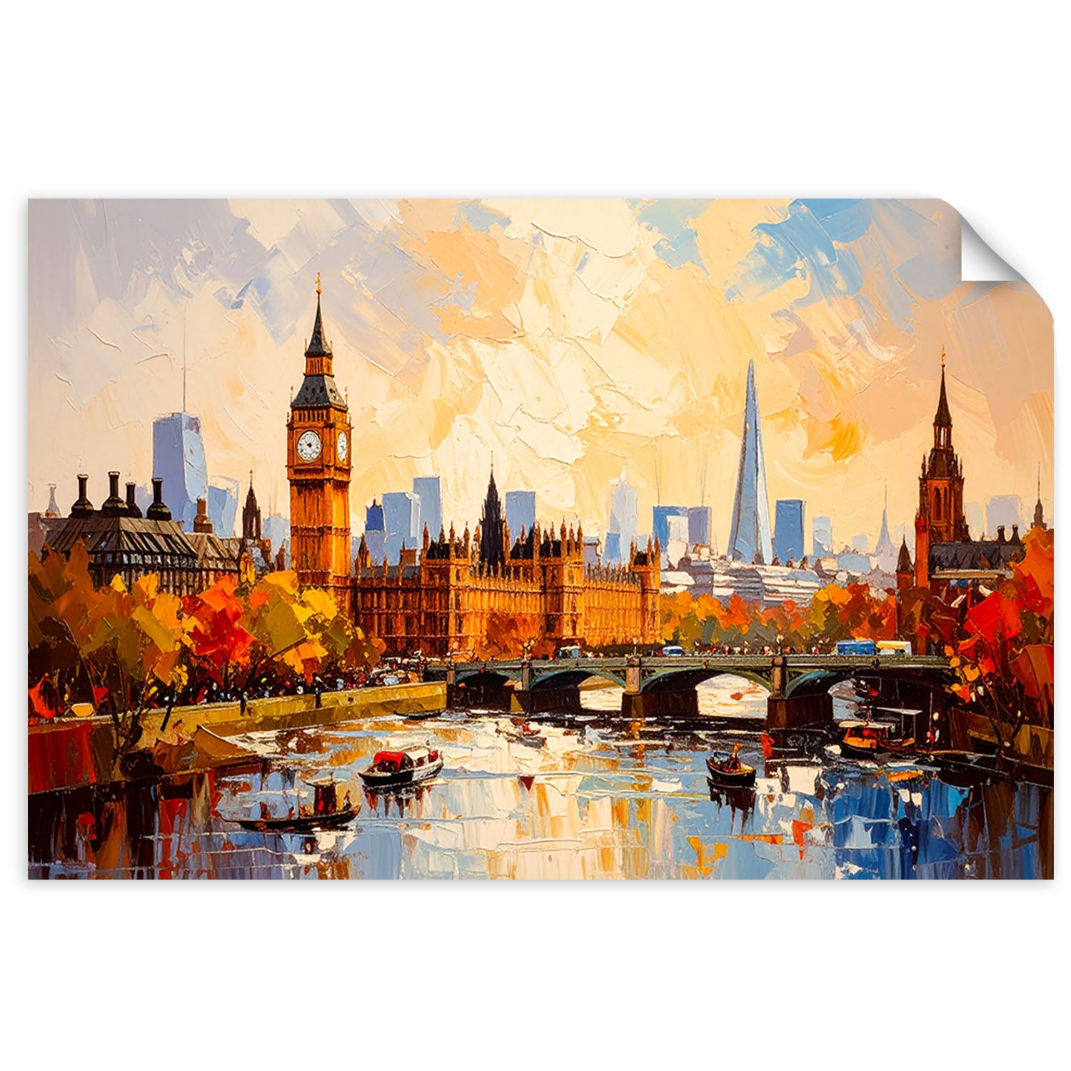 Lipni plakatas, Londono panorama Big Ben