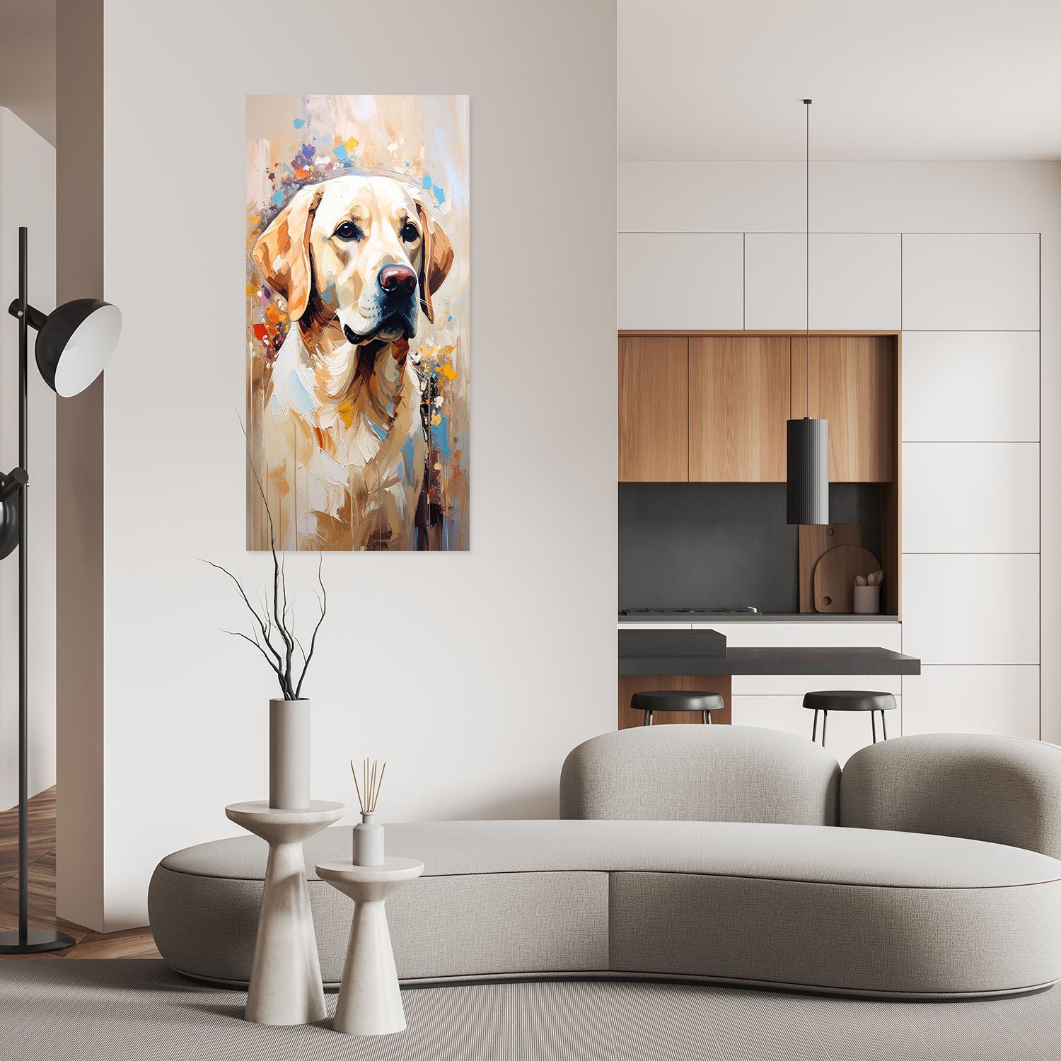 Klijuojamas plakatas, Šuo Labradoro retriveris Animal
