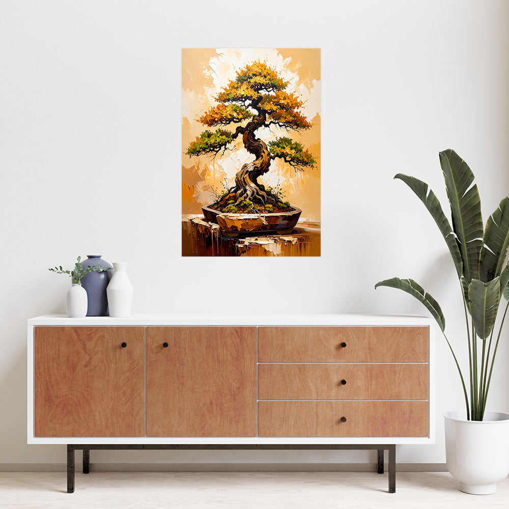 Klijuojamas plakatas, Bonsai medis