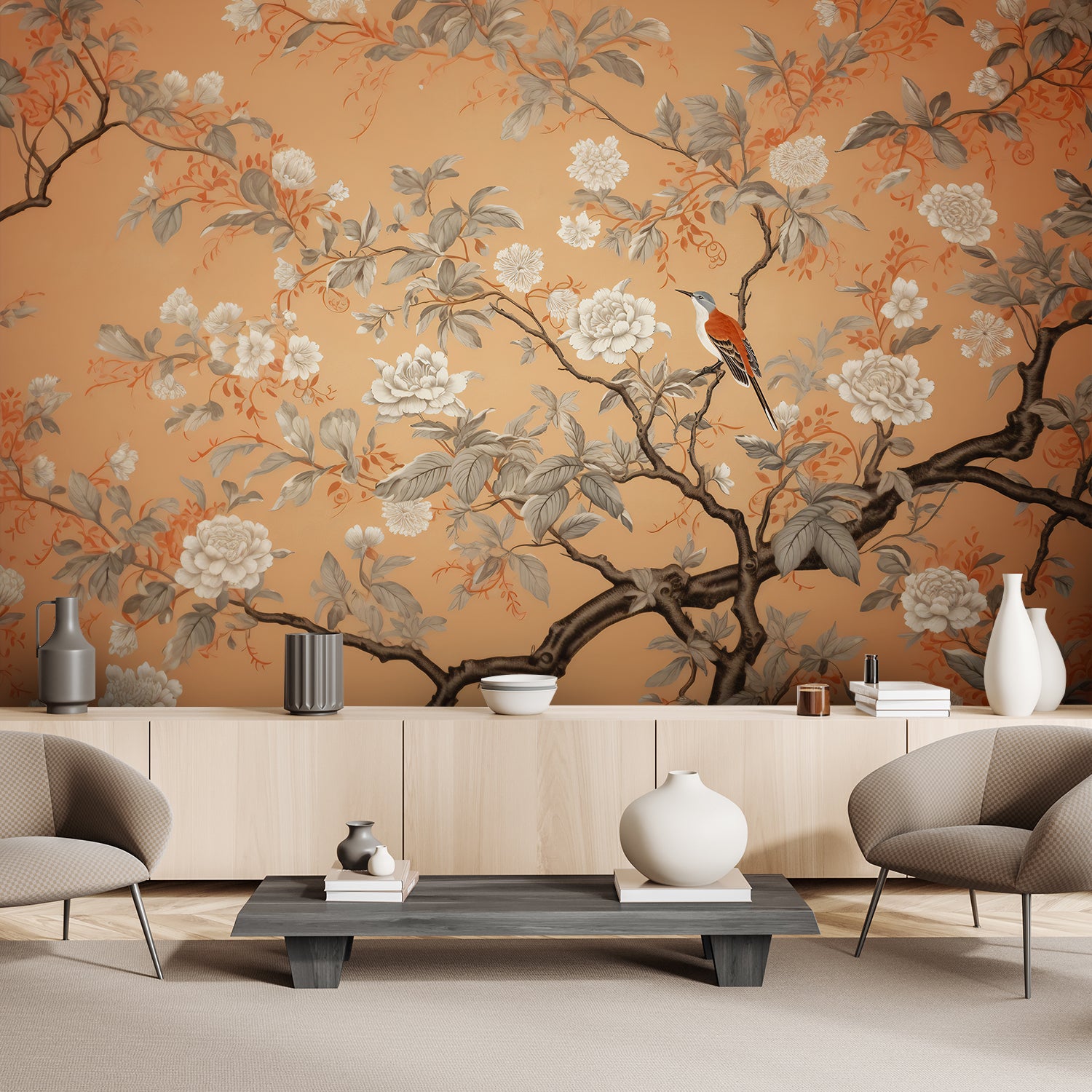 Fototapetai, Paukščių medis Chinoiserie