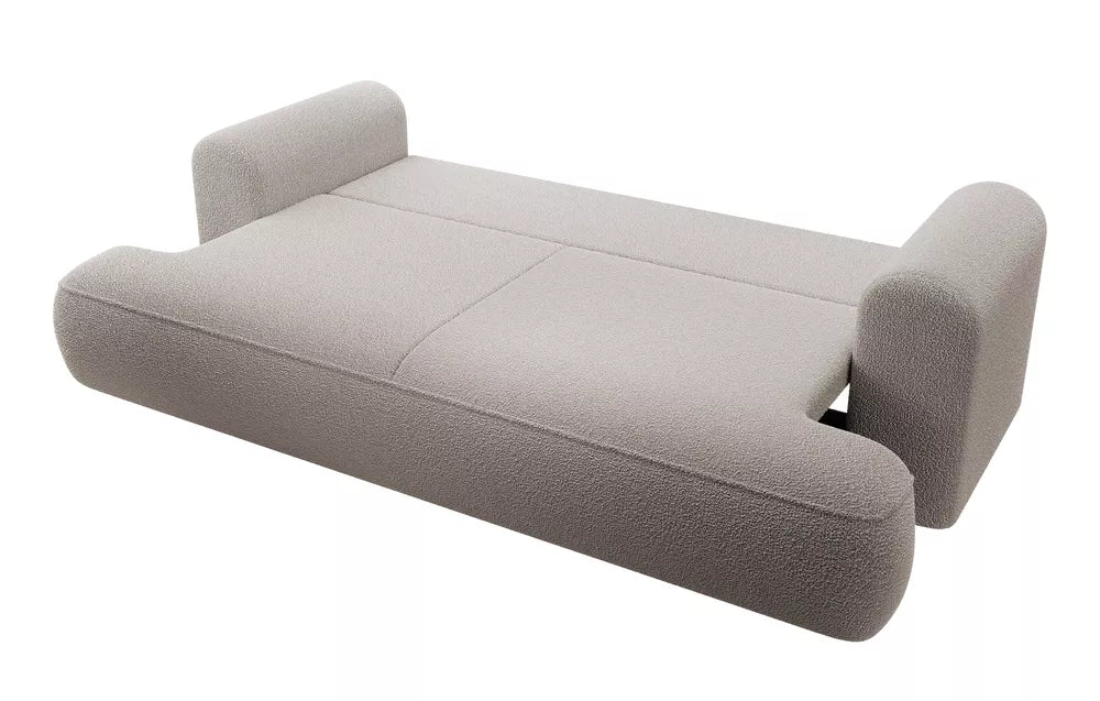 Trivietė sofa-lova Ovo, tamsiai smėlinė