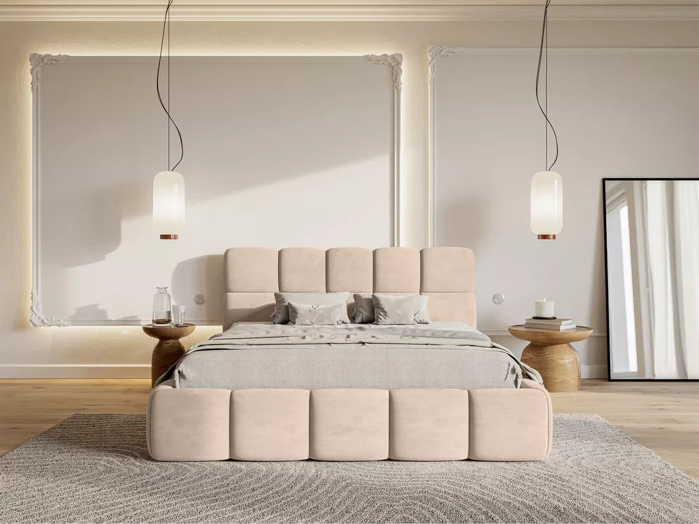 Lova Cloudy, smėlinė, 180x200 cm