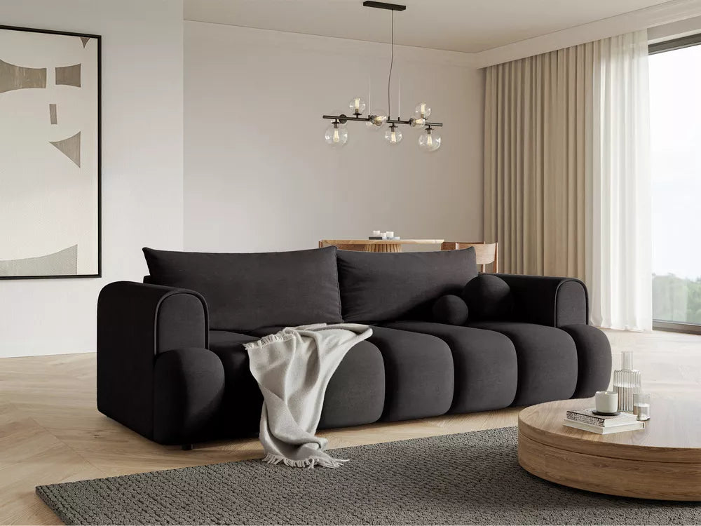 Trivietė sofa Dandelino, grafitinė