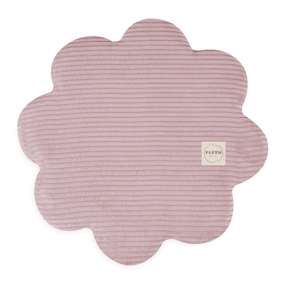 Pufas Gėlė Plush Nest 54×25 cm, šviesiai rožinė, premium velvetas