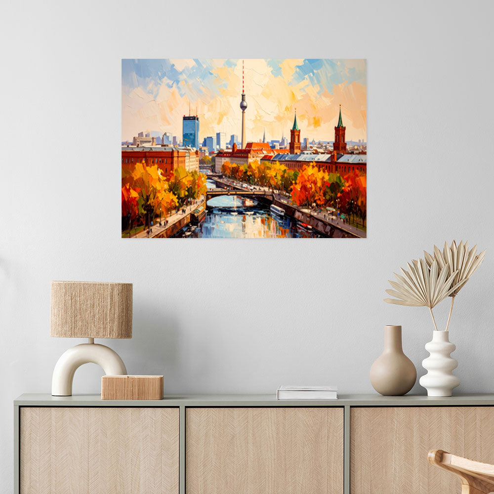 Klijuojamas plakatas, Berlyno miesto panorama
