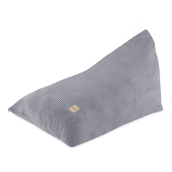 Sėdmaišis Plush Nest 120×80 cm, pilka, premium velvetas