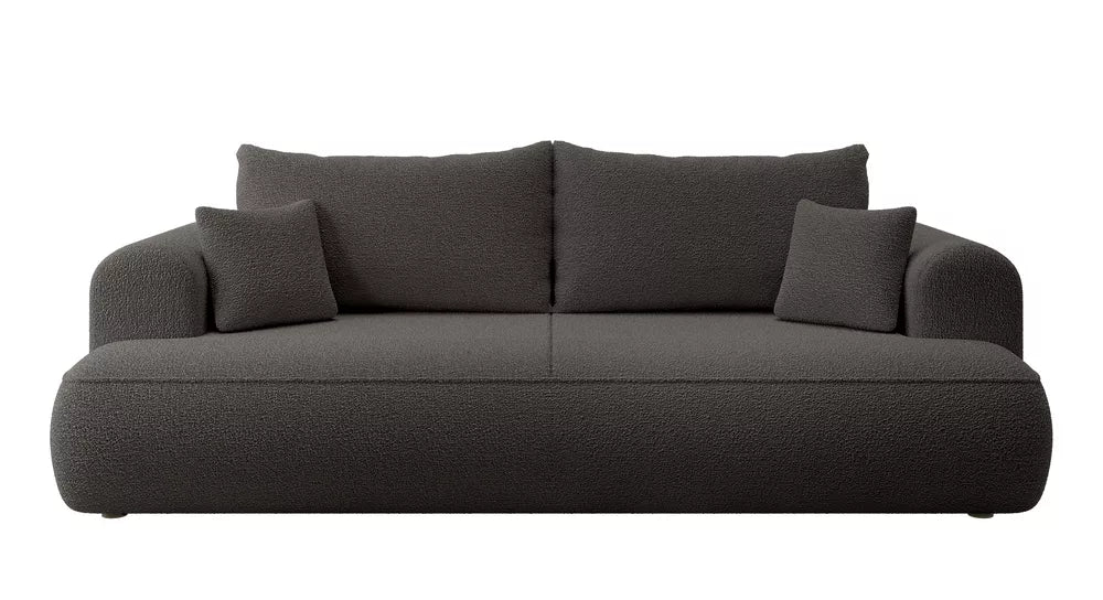 Trivietė sofa-lova Ovo, tamsiai pilka