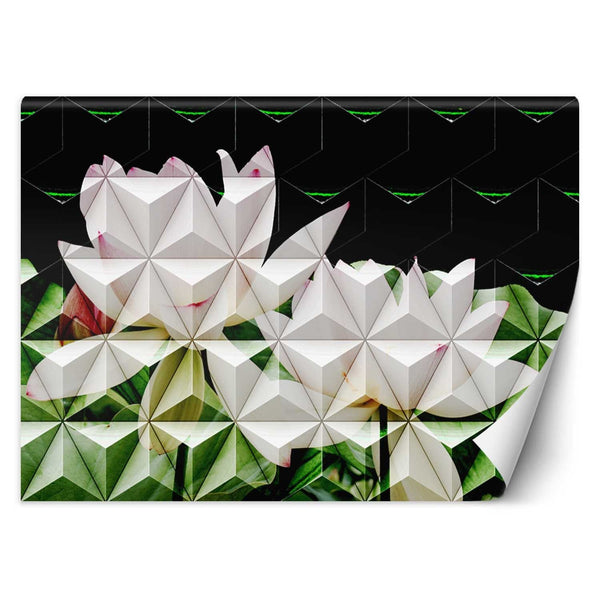 Fototapetai, Lotoso gėlės geometrinės