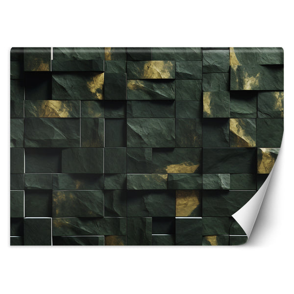 Fototapetai, Žalias mozaikinis kubas 3D