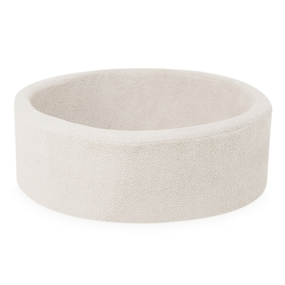 Kamuoliukų baseinas Plush Nest 90×30 cm, kreminė, avikailio efekto