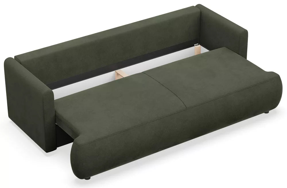 Trivietė sofa Ovo mini, alyvuogių spalvos