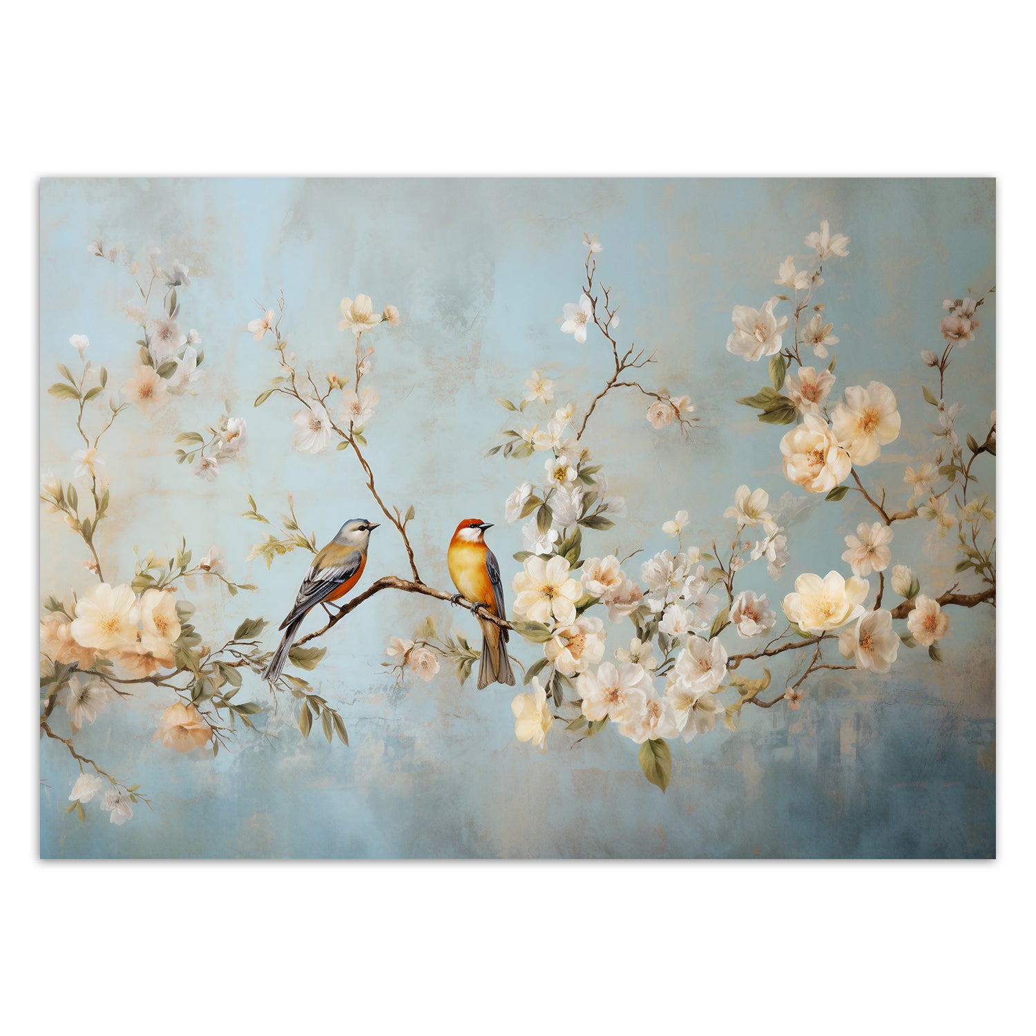 Fototapetai, Paukščiai ant šakos Chinoiserie