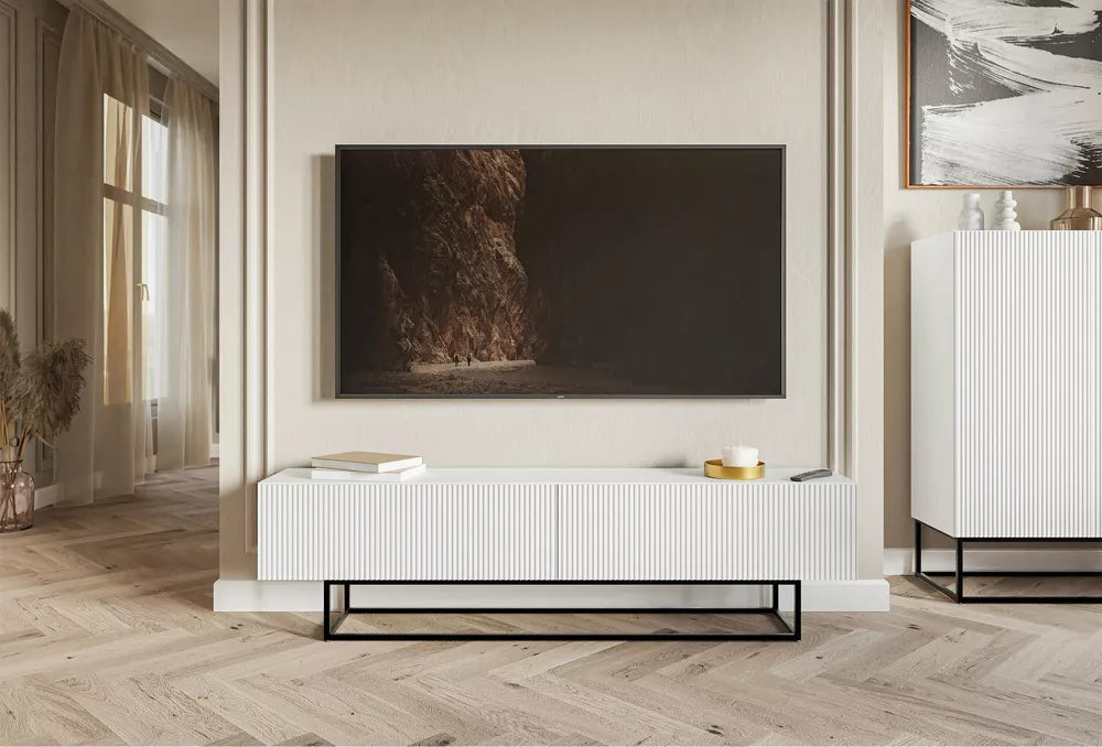 TV spintelė Veldio, balta