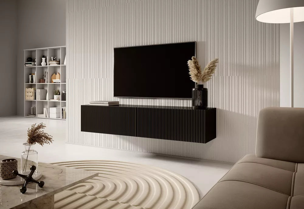 TV spintelė Veldio, juoda