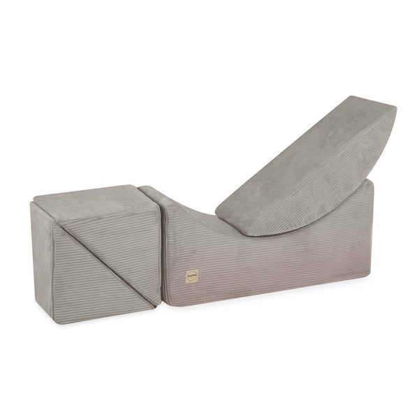 Išskleidžiamas Šezlongas Plush Nest 145×35×45 cm, smėlio, velvetas