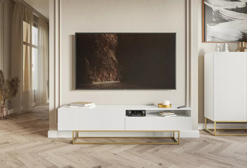 TV spintelė Veldio, balta