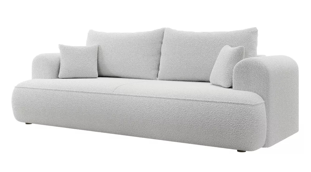 Trivietė sofa-lova Ovo, šviesiai pilka