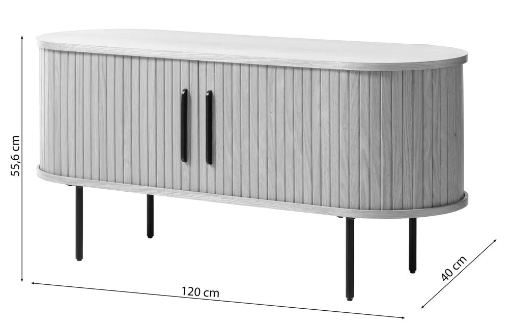 Televizoriaus spintelė Gativel 120 cm juodas ąžuolas