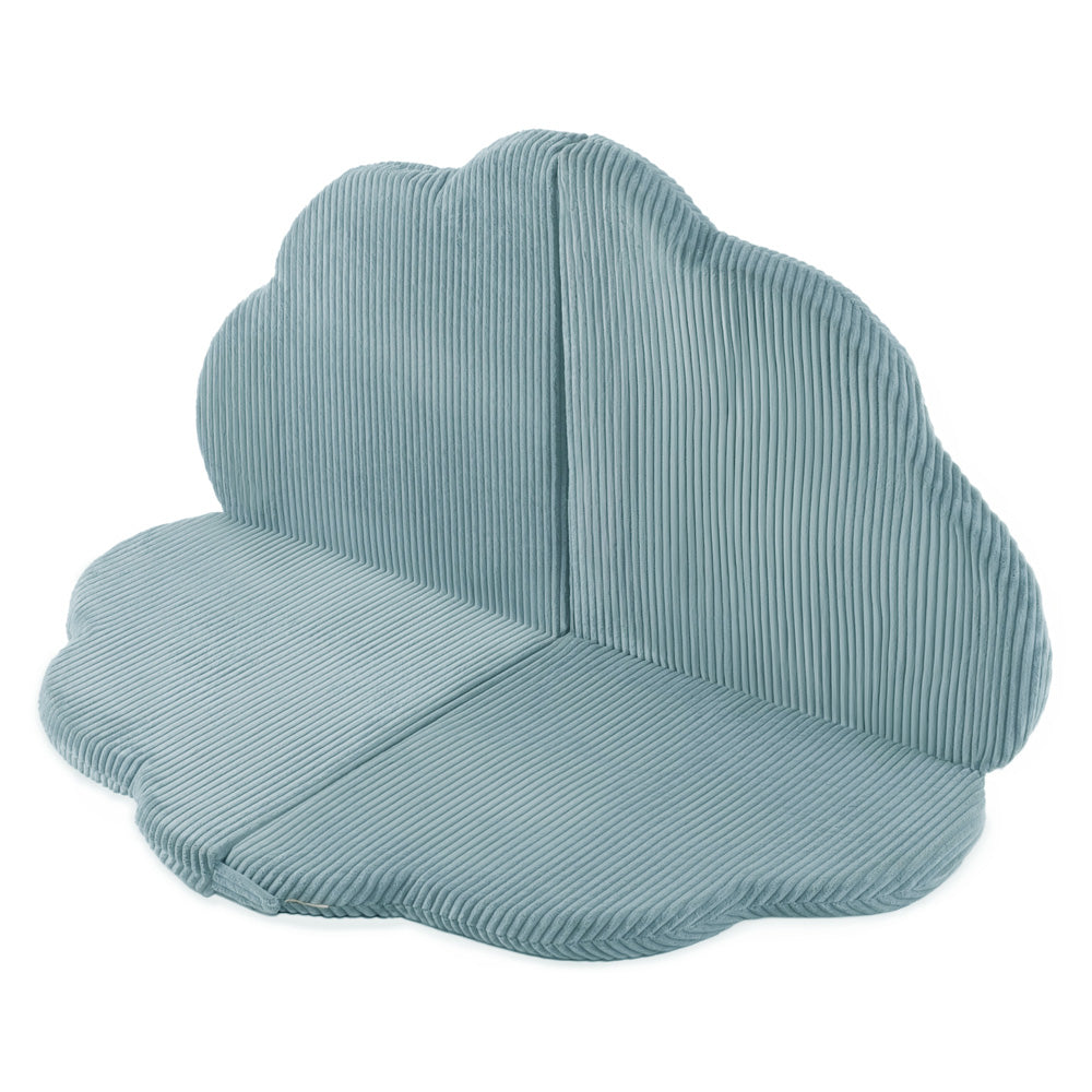 Gėlės formos kilimėlis Plush Nest 115×115×5 cm, mėlyna, premium velvetas
