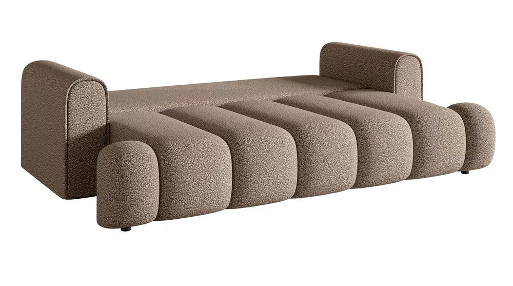 Trivietė sofa su miegojimo funkcija Dandelino, šviesiai ruda
