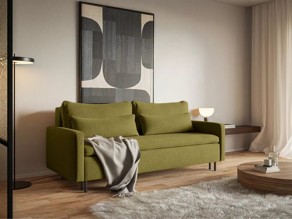 Trivietė sofa Umpro, alyvuogių spalvos